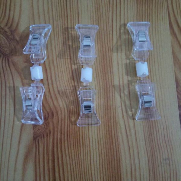 Clips de publicidad de etiqueta de precio de acrílico de exhibición de papel de soporte de tarjeta de muestra de plástico transparente en tienda minorista