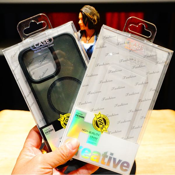 Boîtes d'emballage en plastique créatives de boursouflure de PVC clair pour Iphone 14 Pro Max 13 12 8 7 Plus Case Cover Display Dustproof Retail Package Box