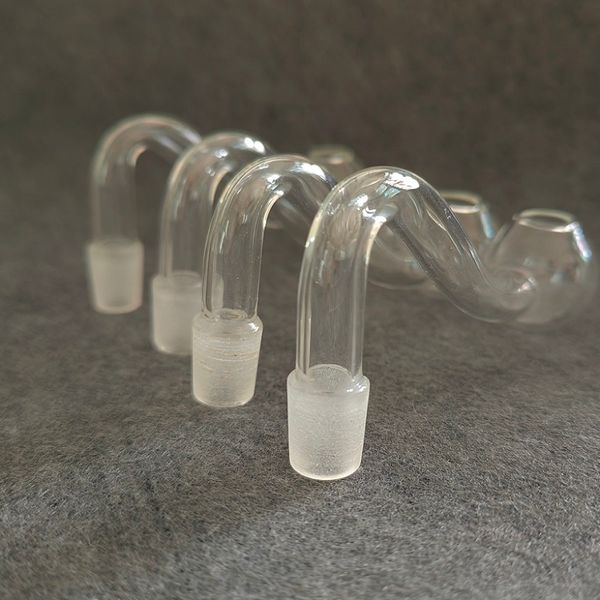 Clear Pyrex Glass Oil Burner Pipe 10mm Male Joint Sherlock Smoking Pipes Bubbler pipes para tubería de agua bong adaptador de vidrio oil nail pipe