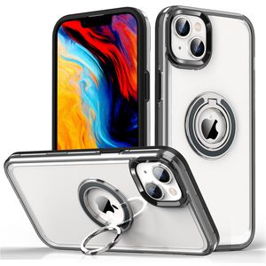Clear Ring Holder Phone Cases Pour Iphone 14 Pro Max 13 Samsung Galaxy A03S A03 Core S22 Ultra Plus Magnetic Kickstand 360 Hybrid Color Covers