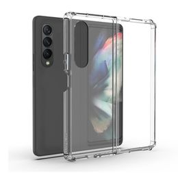 Étuis antichoc transparents pour Samsung Galaxy Z Fold 4 3, housse de protection arrière rigide transparente Anti-choc