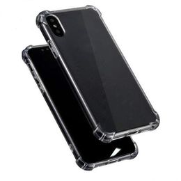 Étuis de téléphone portable antichoc clairs pour iPhone 14 Pro Max Couverture de téléphone de protection en gel TPU souple transparent