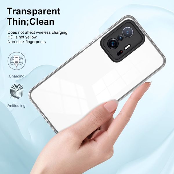 Fundas de teléfono de silicona transparente para Xiaomi Mi 12 12X 11 11T 11i 11X 10 10T 9 9T 8 Pro Lite 10S, carcasa completa suave ultrafina