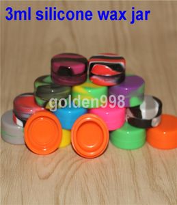 Duidelijke kleine ronde siliconen rubberen container siliconen anti -tick container voor concentraat non stick wax wax tub 3 ml5520375