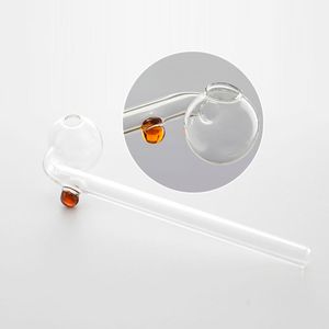 Tube de fumage clair Tuyaux de brûleur à mazout Tuyau en verre Point de couleur 6,29 pouces Conseils de combustion des ongles en pyrex Tobcco Herb Big Ball Épaisseur Tubes d'eau en verre Mélanger les couleurs en gros