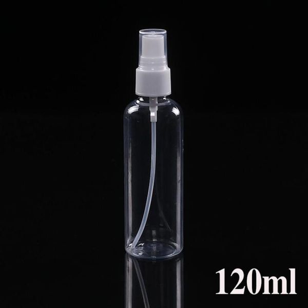 Botella de spray transparente Botellas de plástico vacías de 120 ml con rociador de niebla fina 500 piezas Venta caliente en EE. UU. CA UE