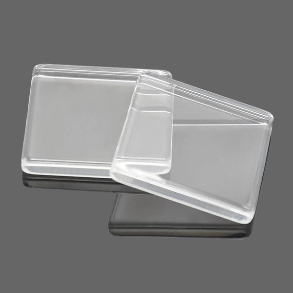 Cabochons grossissants en forme de dôme en verre acrylique à dos plat carré clair pour le réglage du plateau de pendentif photo bricolage