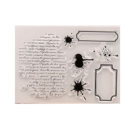 Tampon transparent, texte antique timbres de silicone transparent pour les fournitures de scrapbooking bricol