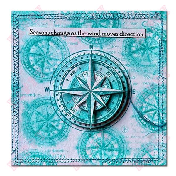 Clear Stamps Wise Owl Compass Forest Flower branche clé Metal Cut Dies DIY Scrapbook Enveloppe Card de vœux