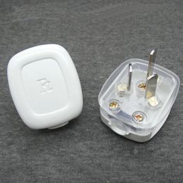 Duidelijke transparante AU plug verlengsnoer kabelconnector 10A 250V mannelijke herbruikbare plug AC elektrische voedingssnoer Plug-aansluiting