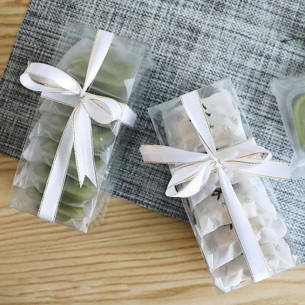 Boîtes à biscuits transparentes transparentes Boîtes d'emballage de bonbons au chocolat Titulaire de faveur de mariage d'anniversaire