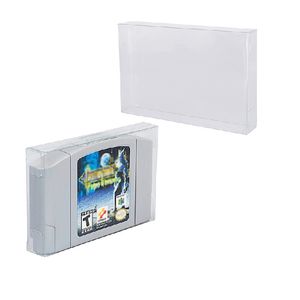 Caja de cartucho de caja de tarjeta de juego de plástico PET transparente transparente para Nintendo 64 N64 Juegos Cajas protectoras de carro DHL FEDEX UPS ENVÍO GRATIS