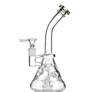 Bongs en verre d'eau claire narguilés huile d'oeuf Fabergé Dab Rigs suisse Perc pomme de douche recycleur 14mm tuyaux d'eau à joint femelle avec bol