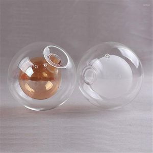 Sombra de vidro globo branco claro para lâmpadas g4 d8cm d10cm abajur substituição lustre pingente lâmpada peças acessórias