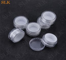 Doorzichtige witte voering siliconen plastic pot 5 ml wax schar container hele goedkope containers basis buitenkant acryl pot voor vape5578230