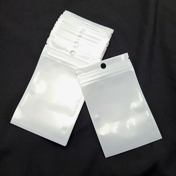 Perle blanche claire Plastique Poly OPP emballage fermeture à glissière Zip Retail Packages Bijoux alimentaire PVC sac en plastique sacs d'emballage de nombreuses tailles disponibles DH9687