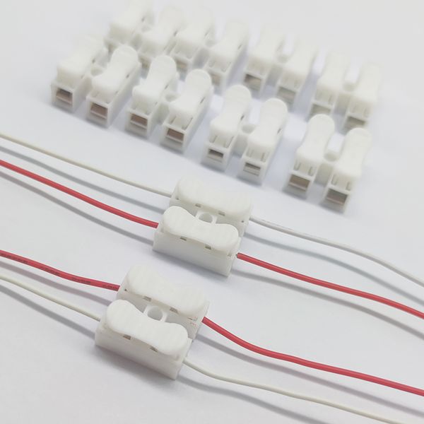 Liquidación 10pcs Conchos de empalme rápido Conectores de cable de bloqueo Terminales de cable eléctrico Bloque Modelo de bricolaje para tira LED