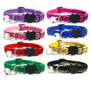 Clearance Cat Collar met Bell Dog Collars voor Cats Riemen Puppy Solid Verstelbare Loodbenodigdheden