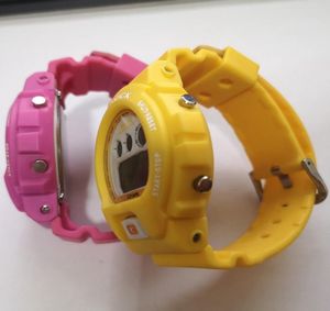 Clearance G DW6900 Men039S Yellow Pink Watch Watch No Box Sports Watch9010557