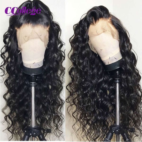 Vente de dédouanement Wigs Transparent Wig Loose Deep Wave 13x4 Lace Frontal Fermere Human Pré-cueillette Remy Hair Wig