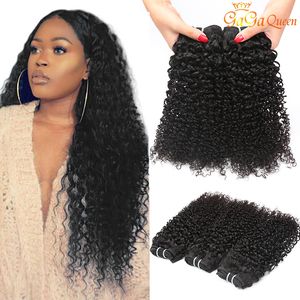 Indien crépus bouclés vierge cheveux humains tisse grade 9A indien cheveux bouclés faisceaux couleur naturelle gros indien Remy cheveux