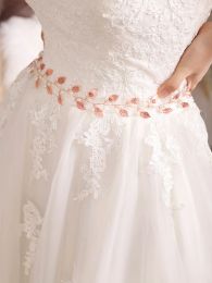 Opruiming groothandel bruiloft riemen roségouden zilver handgemaakte trouwjurken riem huwelijk voor elegante vrouwen bruidsjuwelen riem