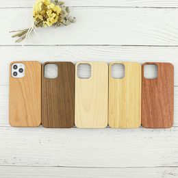 Opruiming houten lege gevallen voor iPhone 7 8 11 12 x Pro Max Mobile Telefoon Case Duurzaam Schokbestendig Waterdichte Cover
