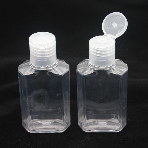 ClearPet Flacon compressible 60 ml pour savon désinfectant pour les mains - Format voyage Hlhue