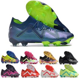 Crampons de football masculins futur ultime fg suralimentée Blue Eclipse Pursuit Fast Yellow White Ultra Orange Creativity Team Violet Sports Shoes Boots Football