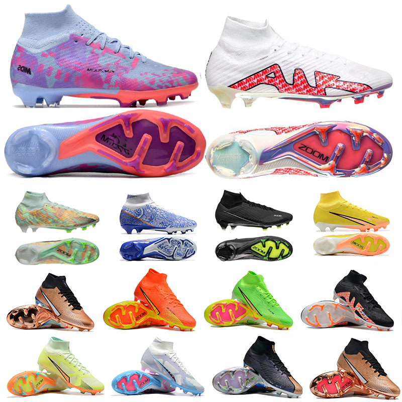 Cleats Soccer Zooms Mercurial Superfly IX 9 Elite Blueprint FG Cristiano Ronaldo Luminous Bonded Barely Green Mbappe Pack Cleat LIMITED EDITION FOOTBALL Boot