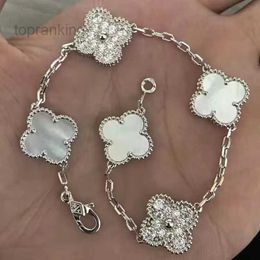 Pulsera de trébol de cuatro hojas Cleef Van, pulsera de diseñador, joyería de plata 925, diseño de marca de lujo, pulsera VAN Premium para mujer