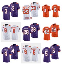 Clemson Tigers voetbalshirt NCAA College Deshaun Watson Sammy Watkins Tee Higgins DeAndre Hopkins Amari Rodgers Travis Etienne Trevor Lawrence Ross Maat S-4XL