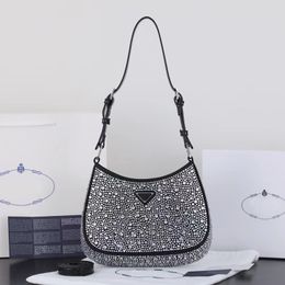 Cleo imitation cristal en satin embelli les sacs à main de concepteur