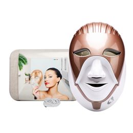 Cléopâtre visage masseur masque de beauté LED tactile sept couleurs lumière rajeunissement de la peau instrument de beauté Photon visage acné masque facial instrument