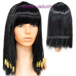 Cléopâtre Wig cos Prom robe égyptienne robe perle perle pigtail bobo tête