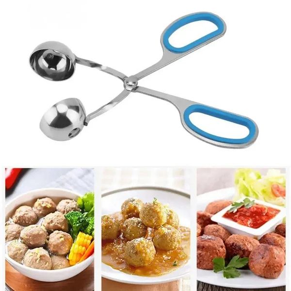 Clephan-máquina para hacer albóndigas de arena de acero inoxidable 304, Clip para alimentos, relleno de albóndigas, bricolaje, bolas de huevo de pescado, herramientas de cocina