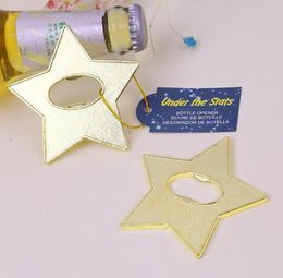 Clephan sous l'étoile ouvre-bouteille en métal doré pentagramme ouvre-bière faveurs et cadeaux de mariage anniversaire bébé douche