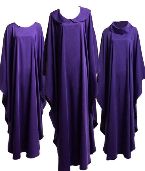 Costume de clergé vêtements prêtre sainte religion Costumes pour église catholique violet solide Chasuble vêtements Clegy ministre vêtements nouveau 1949963