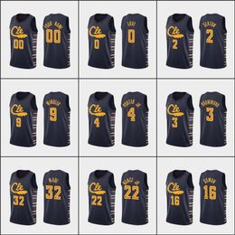 Cleveland''Cavaliers''Men Kevin Love Larry Nance Jr. Kevin Porter Jr. Collin Sexton Navy Maillot de basket-ball personnalisé