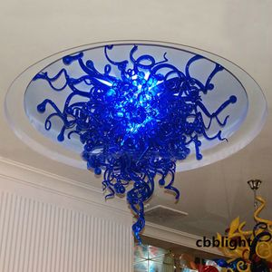 Lámpara de araña de vidrio soplado a mano de diseño inteligente para el hogar Luces LED Bule Color Estilo Murano Lámparas colgantes de vidrio Accesorios colgantes para interiores Lámparas de araña LR733