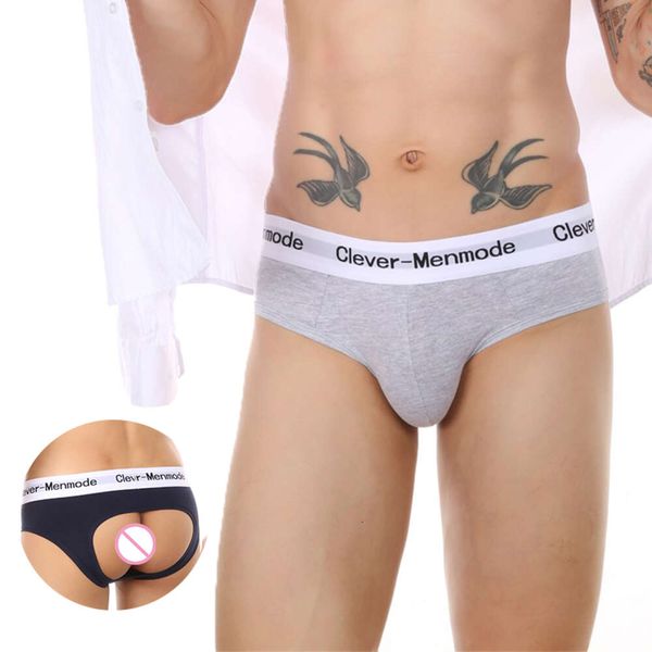 Ropa Interior Sexy Para Hombres Calzoncillos Abiertos Transpirables Bragas De Algodón Suave Cómodas Bolsa Bulge U Calzoncillos Convexos