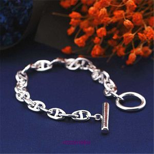 Bracelet Clic H à vendre Bracelet argenté classique personnage japonais simple bijoux pour femmes avec boîte à cadeau
