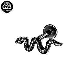 Clicker-Piercing helicoidal para cartílago, tabique, cuerpo, circonita, barras para labios, pendientes sexys, joyería para trago, titanio encantador