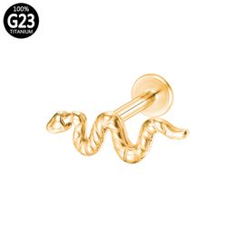 Clicker-Piercing helicoidal para cartílago, tabique corporal, barras de labios de circón, pendientes sexys, joyería para trago, perno encantador de titanio Industrial