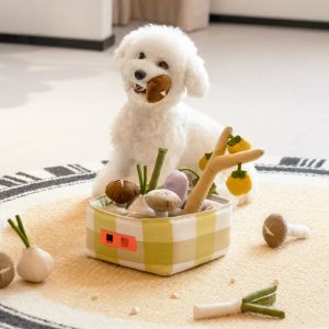 Clickers Mewoofun Snuffle Toys Set Vegetal Juguete interactivo Perro y rompecabezas de golosinas para enriquecimiento felino y canino Juguetes multiestilo