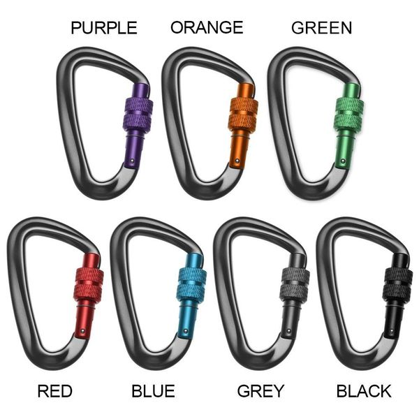 Equipo de escalada 12kn 7075 QuickDraws Lock Security Starts Locks Cluber Carabiner Profesional Hebilla de escalada