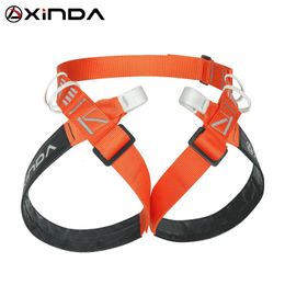 Klimmende harnassen Xinda Outdoor Cave Exploration Veiligheidsgordel Fast Descent Rock Climbing Harness Ultra-Light Simple Half 230921