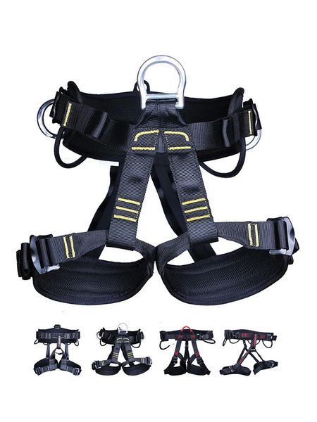 Harnais d'escalade XINDA randonnée en plein air escalade demi-corps taille soutien ceinture de sécurité travail en hauteur harnais équipement de sport aérien 231201