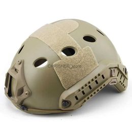 Casques d'escalade Casque rapide tactique militaire (Version standard-Type PJ-trous ronds équipement de cyclisme d'escalade accessoires CS Wargame Airsoft