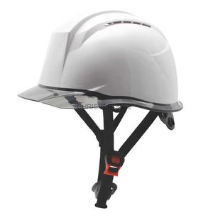 Klimhelmen Veiligheidshelm Constructie Harde hoed Amerikaanse industriële stijl ABS Beschermende helmen Werkkap voor werken Klimmen Rijden Wit